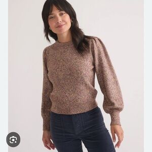 Like new Marine Layer Alma Puff Sleeve Crewneck Sweater sz Large - cozy, soft